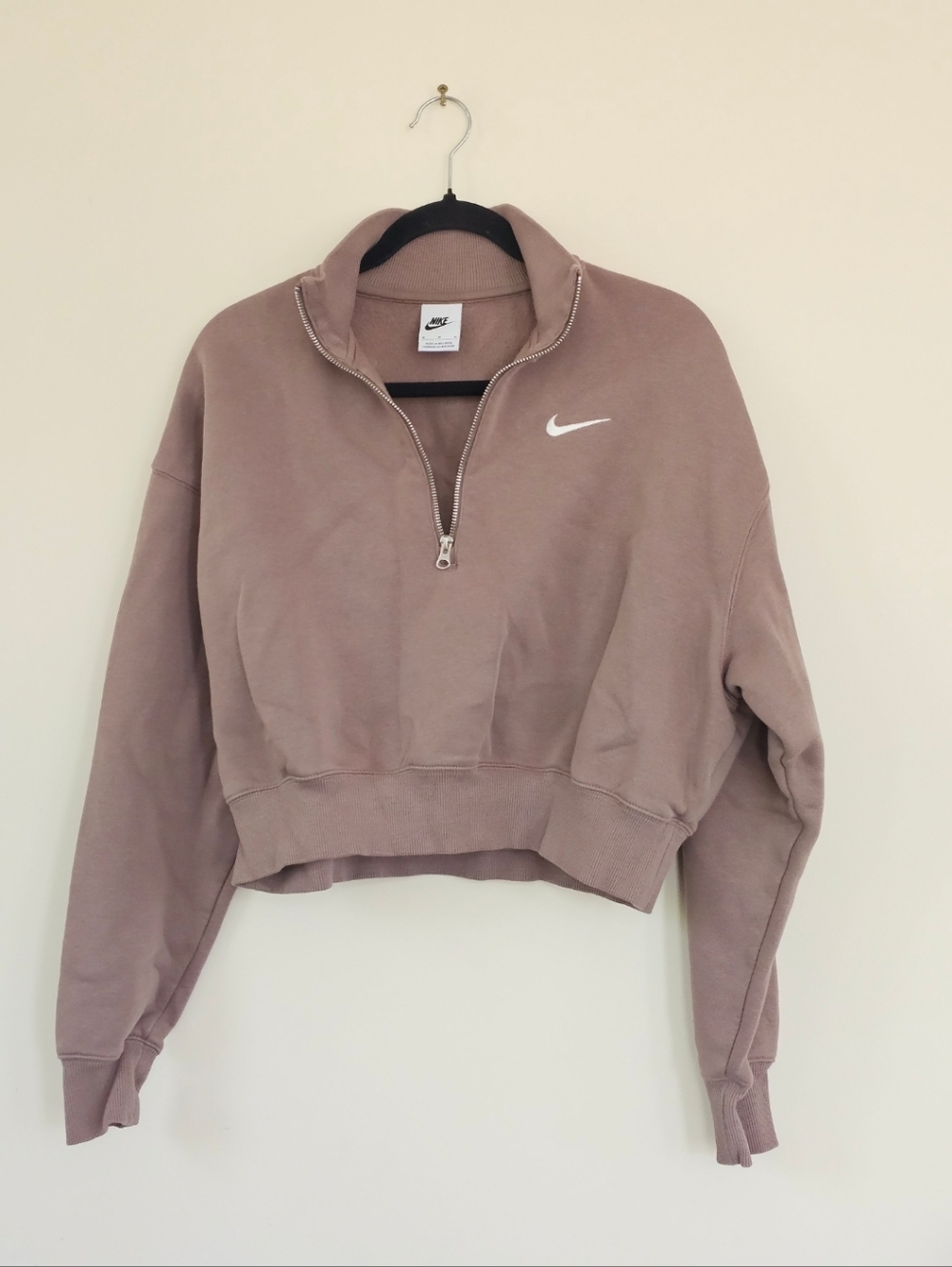 Nike Sportswear Phoenix FleeceWomen's 1/4-Zip Cropped Sweatshirt Medium - Picture 4 of 12
